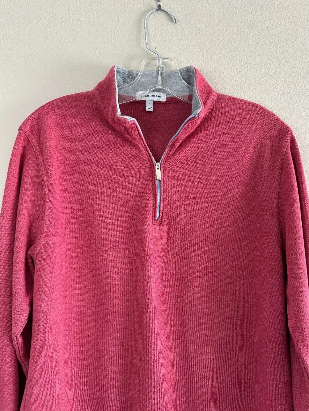 Peter Millar Crown Comfort Quarter Zip Sweater, S, Red Golf Outdoor Preppy